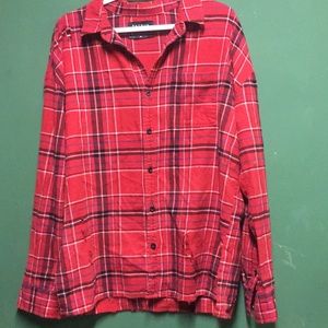 Bright red pacsun flannel